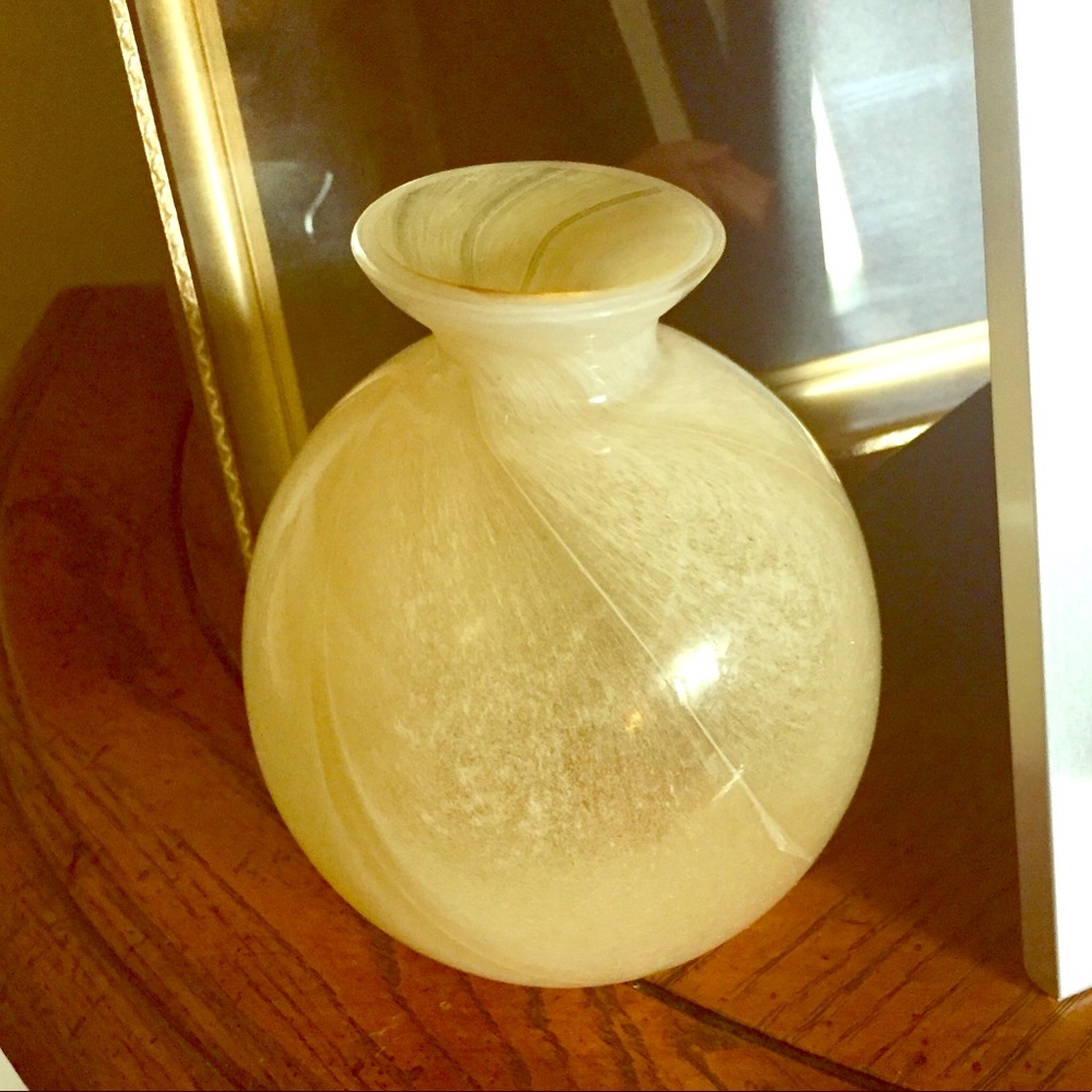 ❤️Zen Cream Marble-like Glass Diffuser Vase